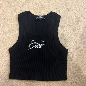 I.AM.GIA VEA CROP TANK - Black